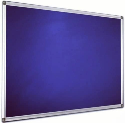 Blue 3 by 4 foot aluminium-framed notice board
