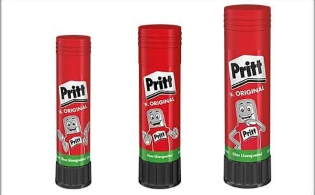 Pritt Original red glue sticks in assorted sizes