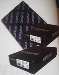 Conqueror premium prestige paper boxes and sheet in black packaging